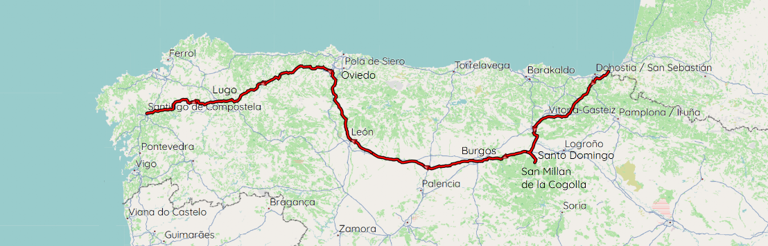 Karte Camino Zigzag Karte Camino Zigzag